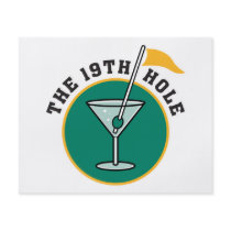 golf 19th hole drink time humor flyers