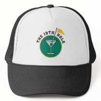 golf 19th hole drink time humor trucker hats