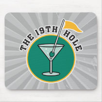 golf 19th hole drink time humor mouse pad