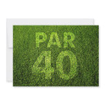 Golf 40th Birthday Party Invites