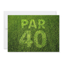 Golf 40th Birthday Party Invites