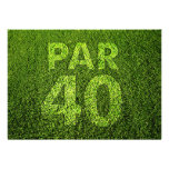 Golf 40th Birthday Party Invites