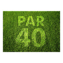 Golf 40th Birthday Party Invites