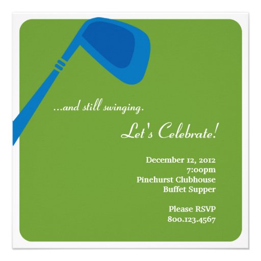 Golf 50th Birthday - Still Swinging! Personalized Announcements
