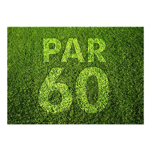 Golf 60th Birthday Party Custom Announcements