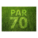 Golf 70th Birthday Party Custom Invitations