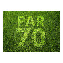 Golf 70th Birthday Party Custom Invitations