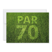 Golf 70th Birthday Party Custom Invitations