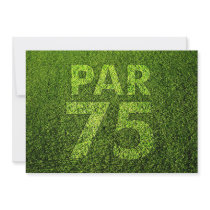 Golf 75th Birthday Party Custom Announcement
