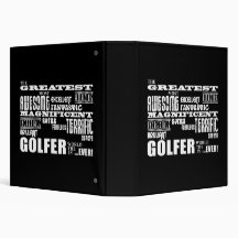 Golf Ace Golfers Greatest Golfer in the World Ever Vinyl Binders