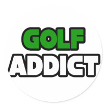 Golf Addict stickers by Golfer_Shirts Golf Addict stickers