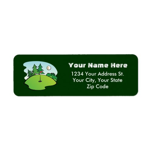 Golf Address Labels label
