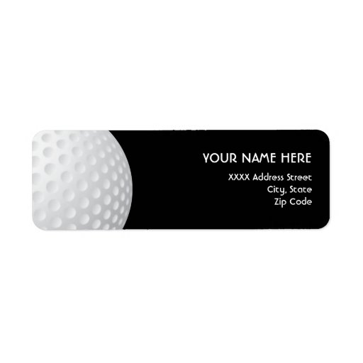 Golf Address Labels Zazzle