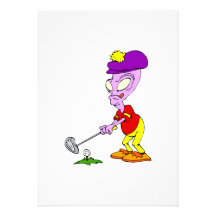 Golf Alien Personalized Announcements