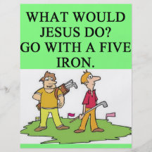 golf and jesus joke personalized flyer