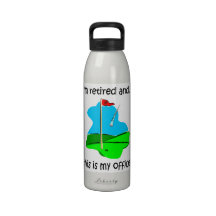 golf and retirement drinking bottles