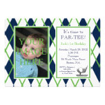 Golf Argyle Photo Invitation
