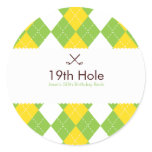 Golf Argyle Preppy Gift Label Sticker stickers