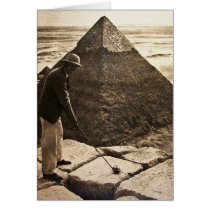 Golf at the Pyramid Sepia Toned Card