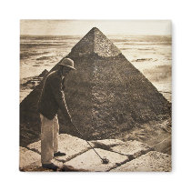 Golf at the Pyramid Sepia Toned Fridge Magnets