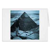 Golf at the Pyramid Vintage Blue Toned Card