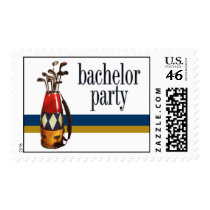 Golf Bachelor Party Stamp