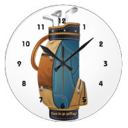 Golf Bag Design Wall Clock