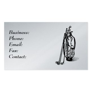 Golf Bag Profile Cards Business Card Template