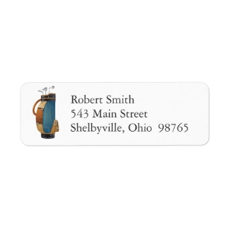 Golf Bag Return Address Labels