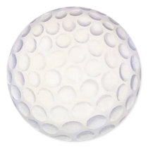 Golf Ball 3D Effect Sports Round Sticker