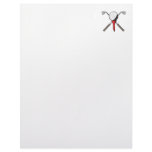 golf ball and clubs crossbones customized letterhead