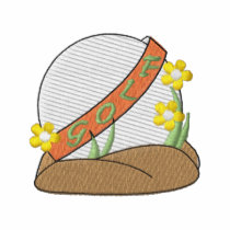 Golf Ball and Flowers embroidered shirts by ZazzleEmbroidery Golf Ball and Flowers embroidered shirts