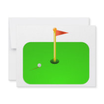 Golf Ball and Golf Flag invitations by original_designs Golf Ball and Golf Flag invitations