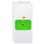 Golf Ball and Golf Flag Customized Rack Card