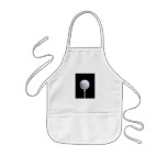 Golf Ball and Tee on Black- Customized Apron
