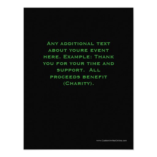 Golf Ball and Turf Custom Golf Outing Invitations