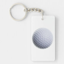 Golf Ball Background Customized Template Rectangle Acrylic Key Chain