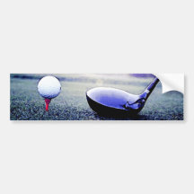 Golf Ball & Bat Bumper Stickers