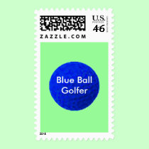 Golf Ball Blue The MUSEUM Zazzle Gifts stamps