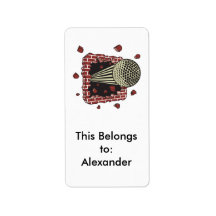 golf ball breaking through brick wall custom address labels