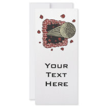golf ball breaking through brick wall rack card
