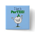 Golf Ball Character ParTEE! buttons by creationhrt Golf Ball Character ParTEE! buttons