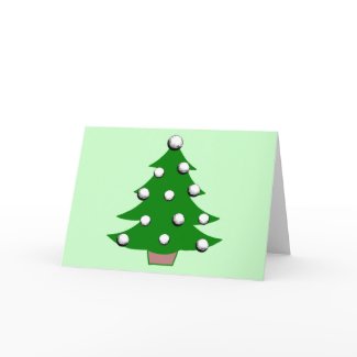 Golf Ball Christmas Tree card