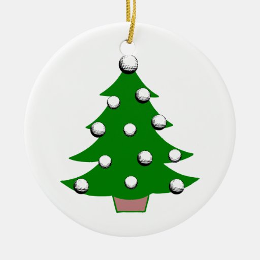 golf ball christmas tree ceramic ornament zazzle golf ball christmas tree ceramic ornament zazzle