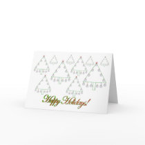 Golf Ball Christmas Tree Farm Card
