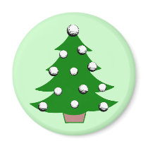 Golf Ball Christmas Tree Fridge Magnets