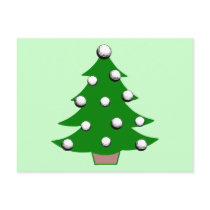 Golf Ball Christmas Tree postcards