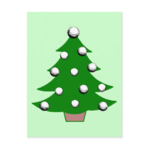 Golf Ball Christmas Tree postcards