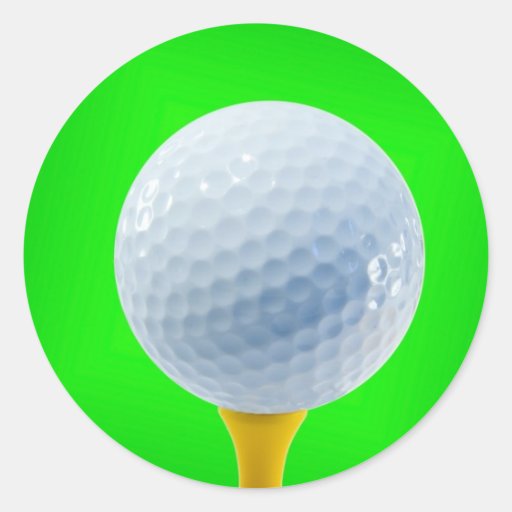 Golf ball classic round sticker Zazzle