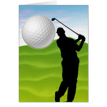 Golf Ball Coming at You Cards